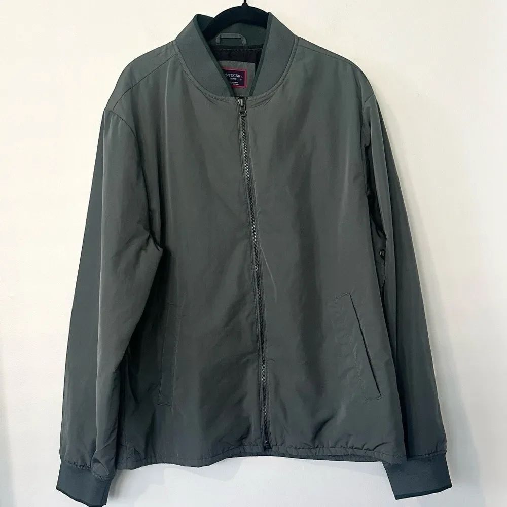 Untuckit Gray/green Bomber Style Men’s Jacket L